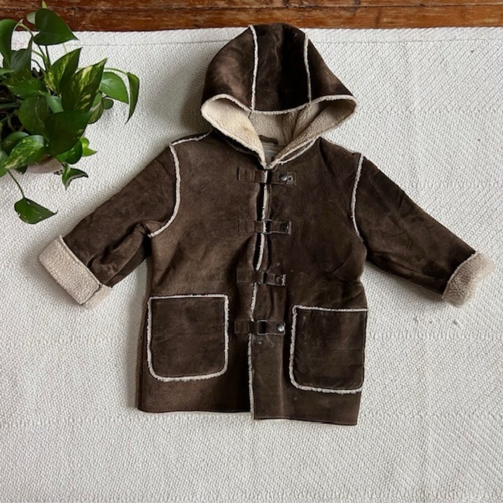 Janie & Jacket Fleece Lined Suede Leather Coat